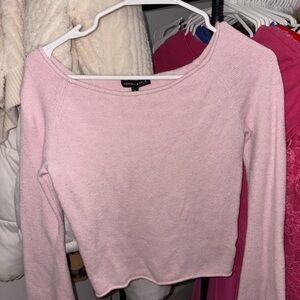 Kendall & Kylie Soft Pink Boatcut Knit Top
